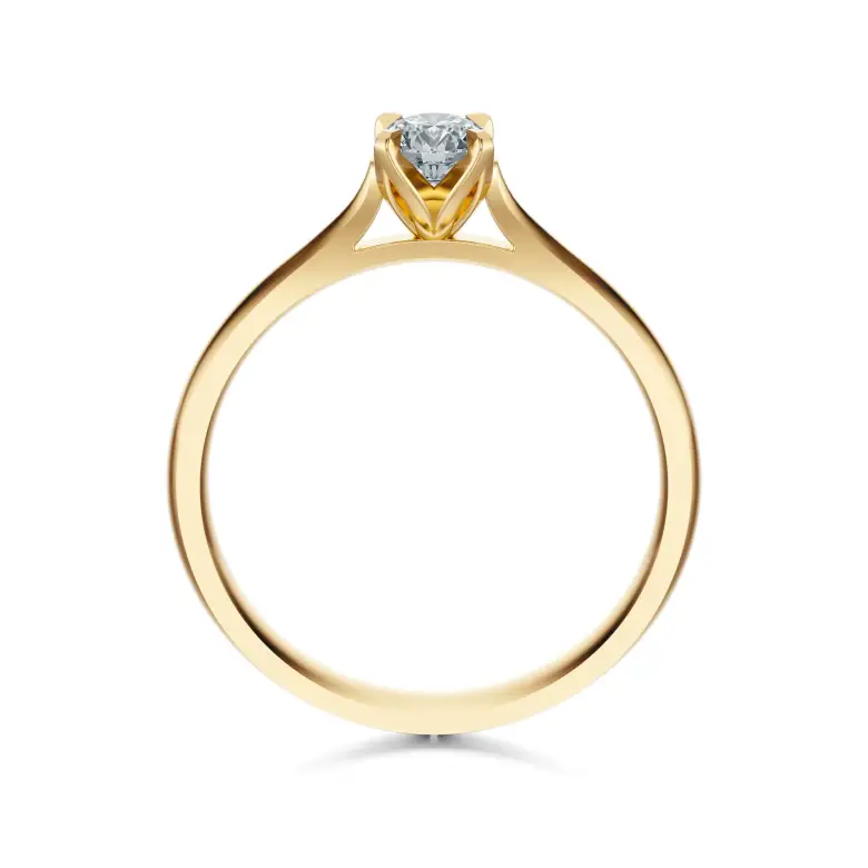 Pierścionek zaręczynowy złoty z diamentem AJPZ_111